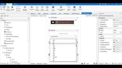 click and type into activity. Digital Bot using UI PATH to check the network adapter details.