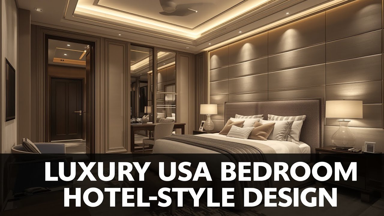 Luxury USA Bedroom Interior | Contemporary & Hotel-Style Design