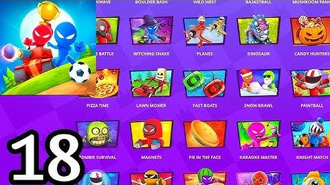 Stickman Party Gameplay 18 (2 Players)