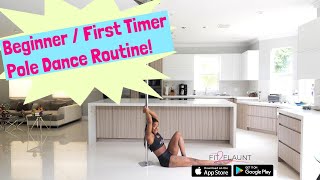 Beginner First Timer Pole Dancing Routine- Learn How To Pole Dance