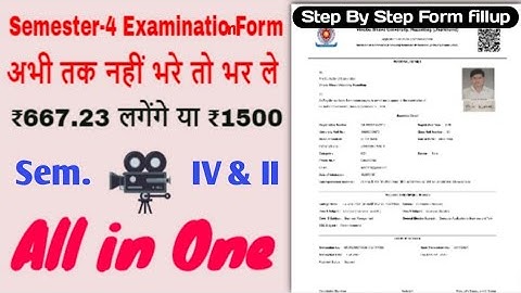 UG sem-4 Online exam form fillup | vbu exam form