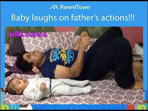 Baby Can't Stop Laughing At Goofy Daddy! | ParentTown