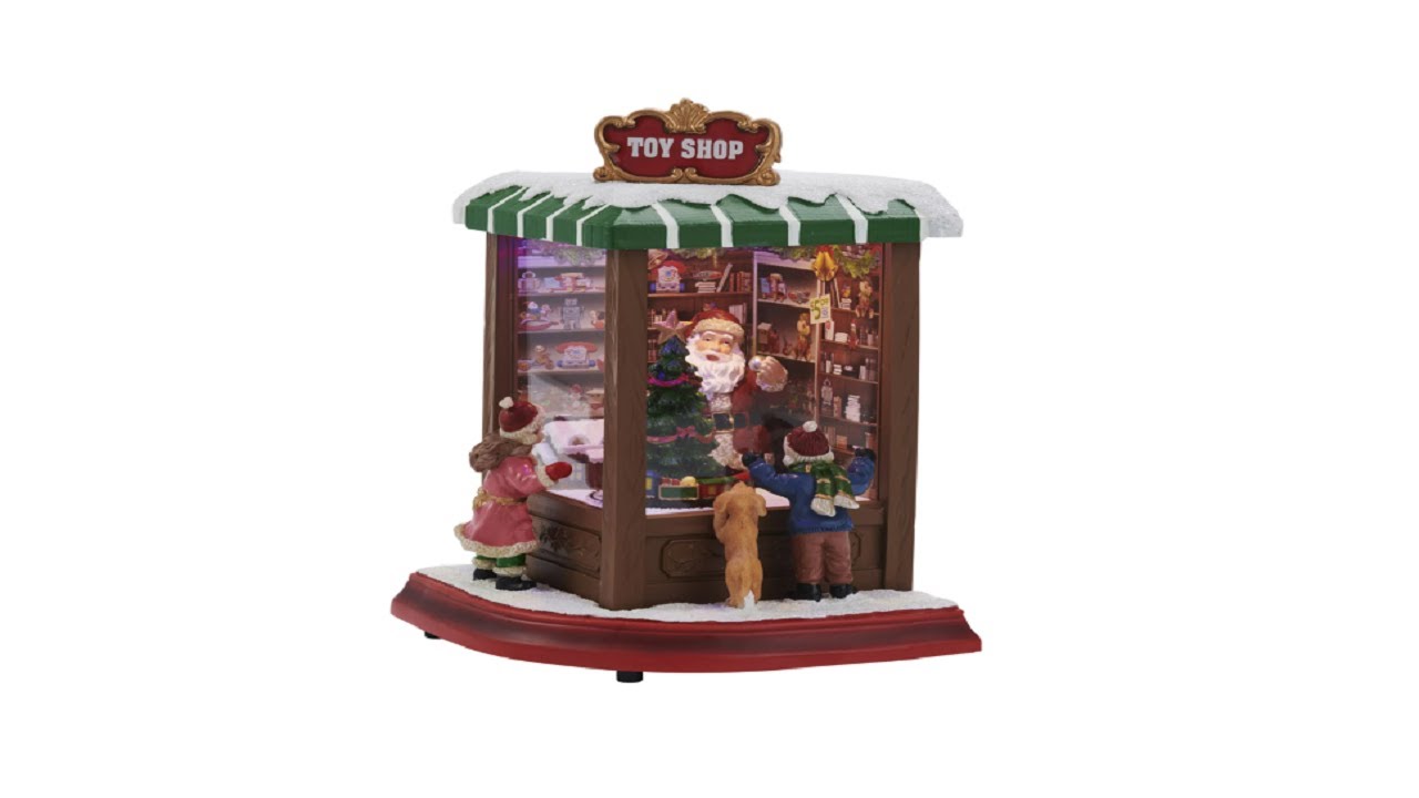 Santa's Toy Shop by Holiday Time | Animated & Musical, Christmas Decoration, LED Illuminated