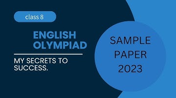 IEO Previous Paper | English Olympiad Class 8 Sample Paper 2023 | Achievers Section