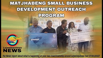 Matjhabeng S mall business development outreach program - Business pitch - equipment awards