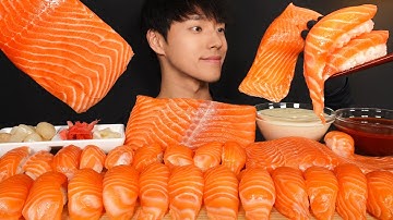연어 먹방! 부드러운 통연어, 연어 초밥🐟 ASMR MUKBANG SALMON