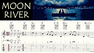Download Lagu MOON RIVER | HENRY MANCINI | Complete | Acoustic Guitar Lesson Tutorial | Sheet Music \u0026 TAB MP3