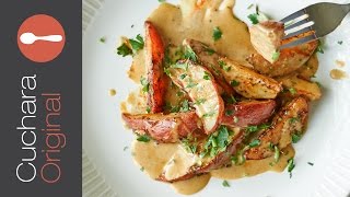 Rustic Style Roasted Potatoes with Herbs &amp; Honey Mustard