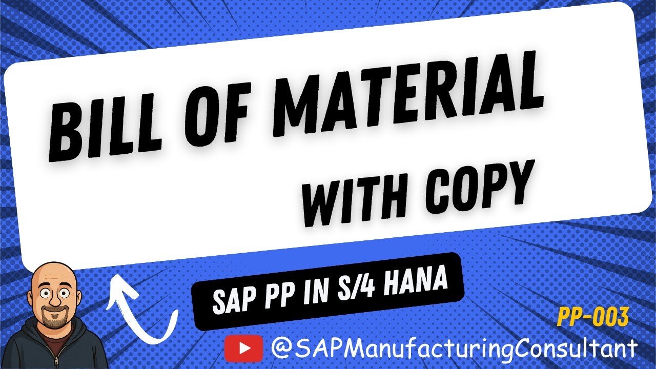 Creating a Bill of Material with Copy | SAP PP | Master data
