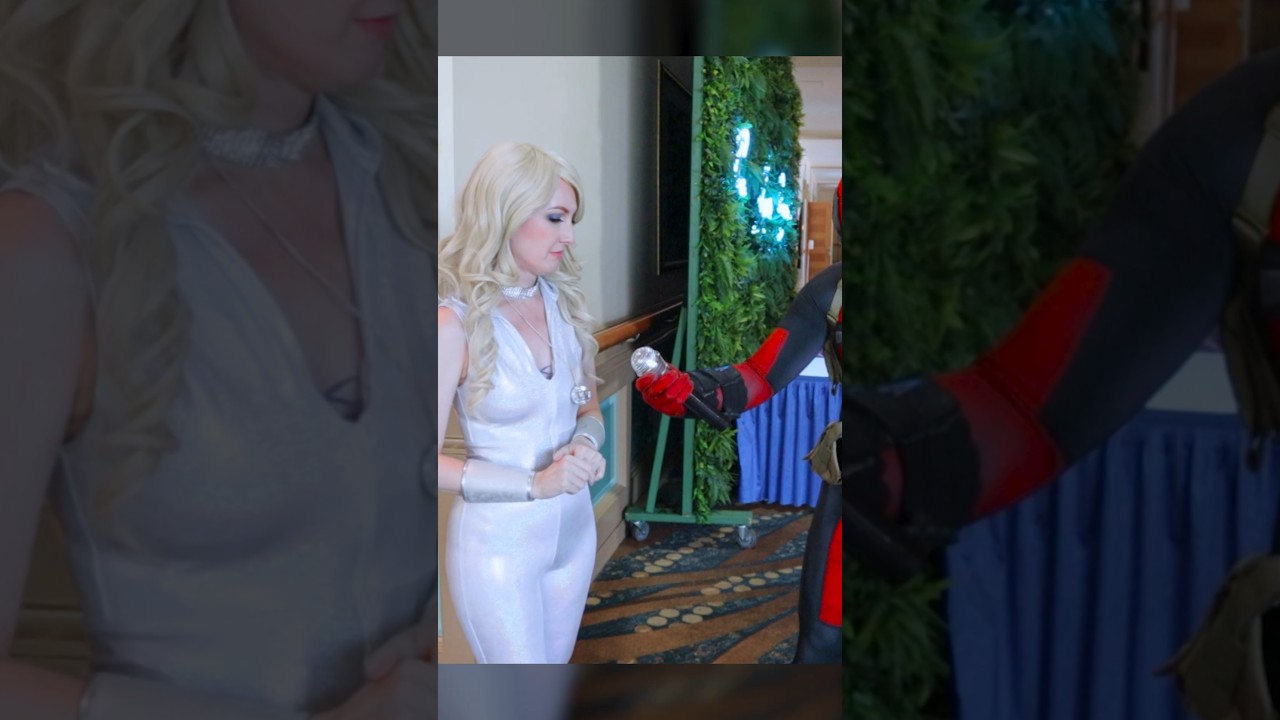 Deadpool just helping Dazzler out 🎤 ✨ #deadpool #marvel #cosplay