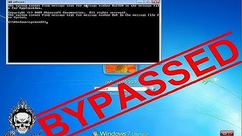 WINDOWS 7 PASSWORD BYPASSING WITHOUT ANY EXTERNAL SOFTWARE