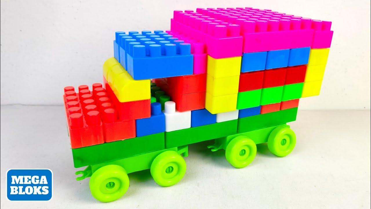 TUTORIAL How to Make Medium Container Truck From Mega Lego  BUILDING ASMR SATISFYING DIY#1