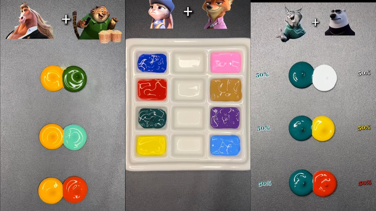 Mixing colors of Zootopia 2 