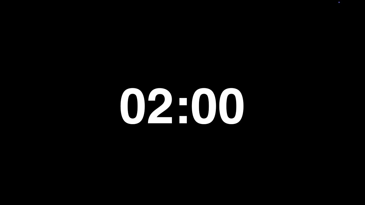 🕒 2 Minute Countdown Timer – 4K Big Digital Display - YouTube