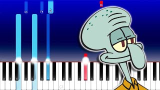 Spongebob Squarepants - Squidwards Tiki Land Meme Piano Tutorial