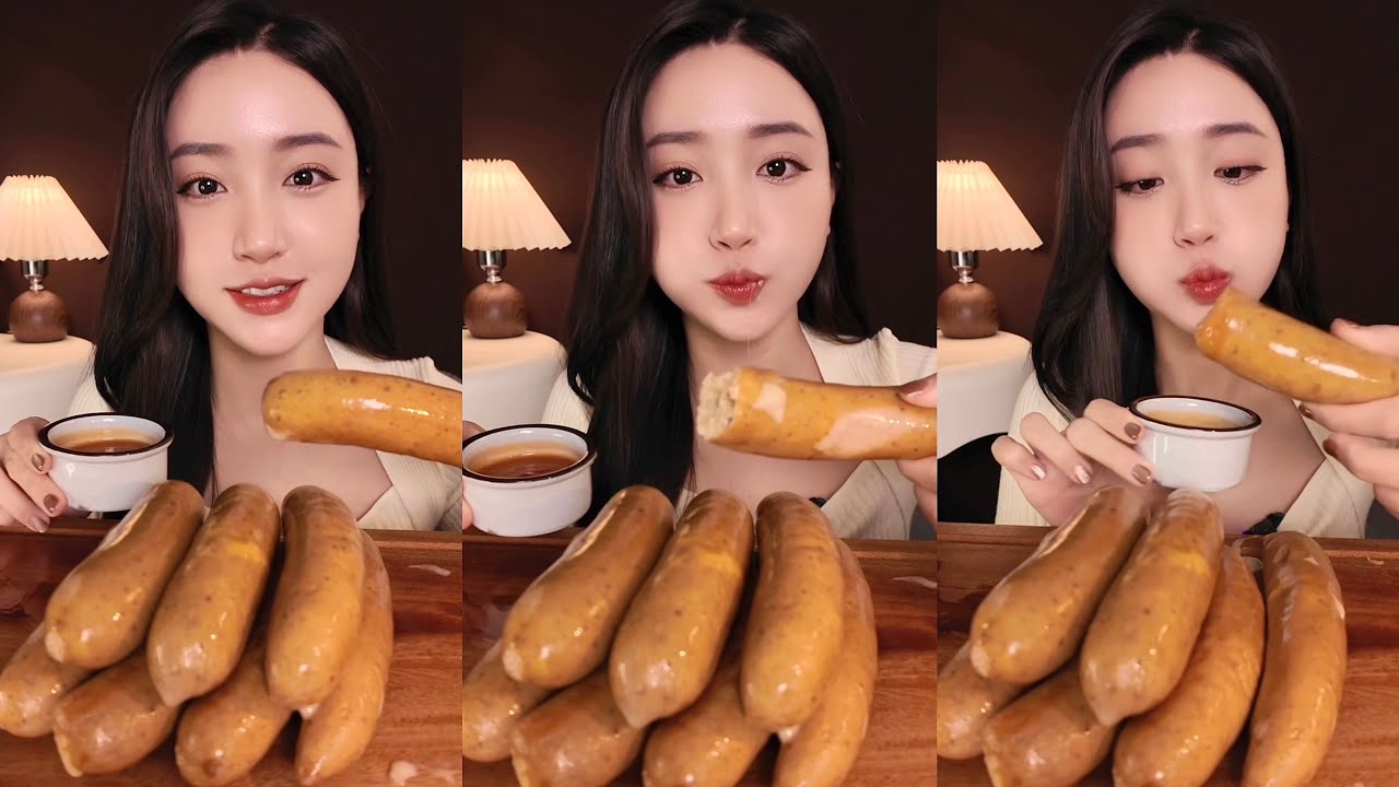 Mukbang xúc xích phomai Thái leng đẫm ngập phomai