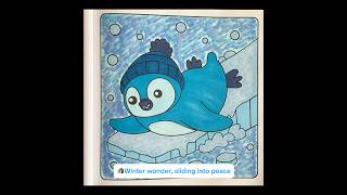Penguin on ice ❄️💙 From Winter Wonder Coloring Book