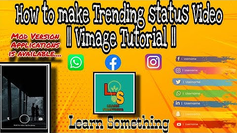 How to make Trending status video || vimage Tutorial ||