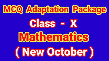 Class 10 Mathematics MCQ Adaptation Package Answer For October Month 2022@A2RClasses