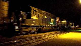 CP 891 with MRL and SOO power past the Winona, MN depot 3-25-09