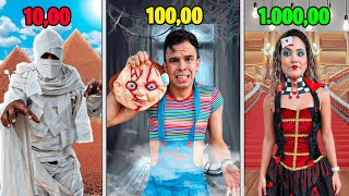 FANTASIA DE HALLOWEEN DE 10 REAIS, 100 REAIS E 1000 REAIS! ÉPICO!