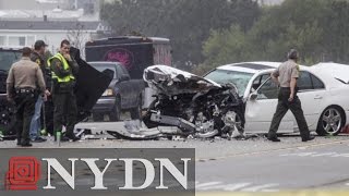 Bruce Jenner Car Crash Caught on Bus Camera