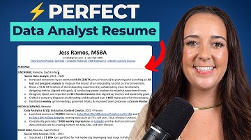 How to Write a PERFECT Data Analyst Resume (To Get a Job!)