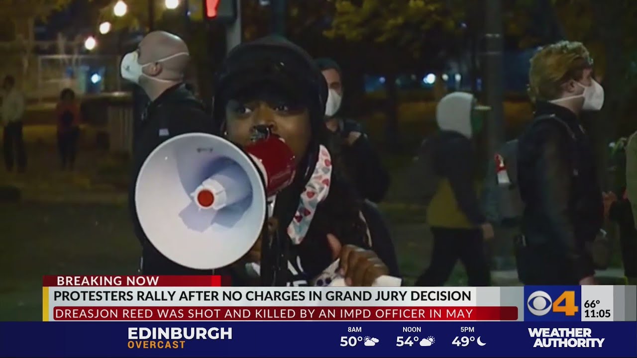 Protesters rally after no charges filed against IMPD officer in police ...
