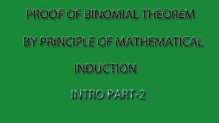 Proof of Binomial Theorem by PMI