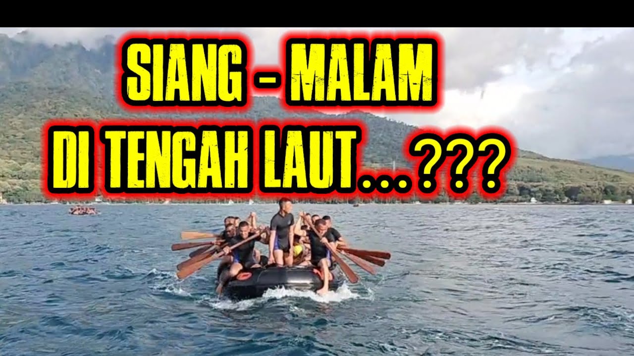 Belajar dan Berlatih mendayung ||  renang malam Siswa Tamtama Brimob Bharacanawa Nusantara 2022