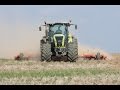 Claas axion 950  horsch joker 8 rt  stubble cultivation  dchaumage 2014