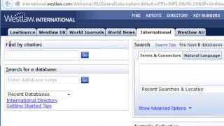 Searching WestLaw International