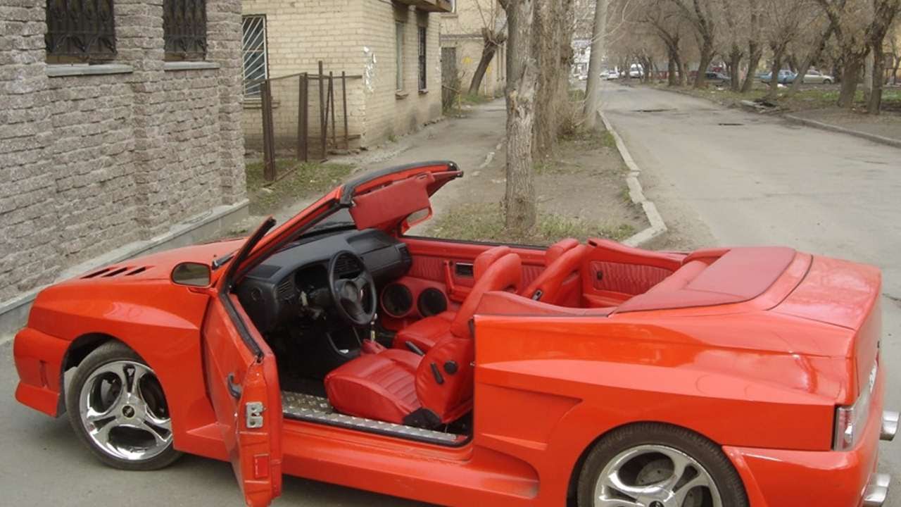 Розовый кабриолет ваз