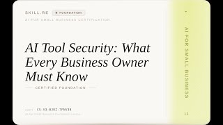 AI for Small Business: AI Tool Security: What Every Business Owner Must Know