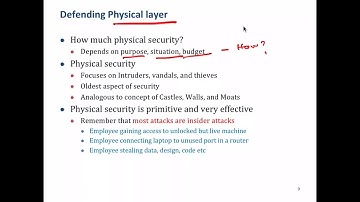 CS513 (2022)Lecture 26 Physical Layer Security,  Link Layer   Concepts