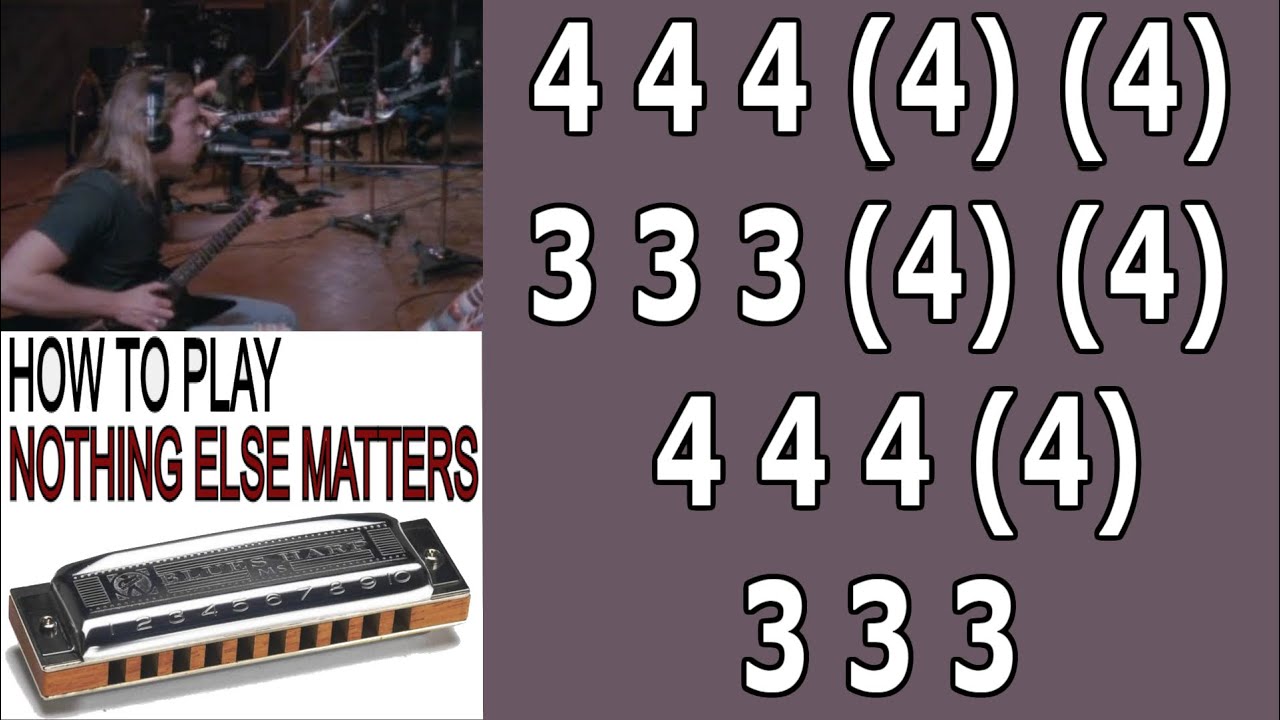 ( EASY ) NOTHING ELSE MATTERS HARMONICA ( C DIATONIC ), ARMÓNICA C, BLUES HARP C, GAITA DE BOCA C