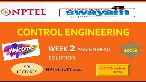 🔥💥WEEK 2💥🔥100%💥 CONTROL ENGINEERING  ASSIGNMENT SOLUTION 💥