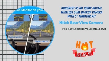 Dohonest S5 Hd 1080p Digital Wireless Dual Backup Camera