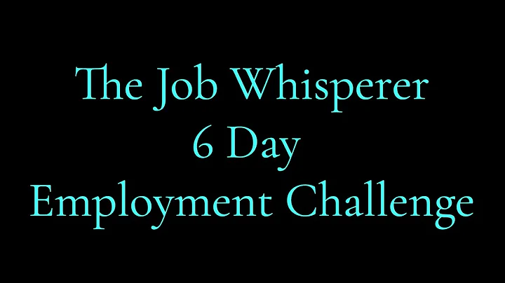 The 6 Day Employment Challenge | Sneak Peak