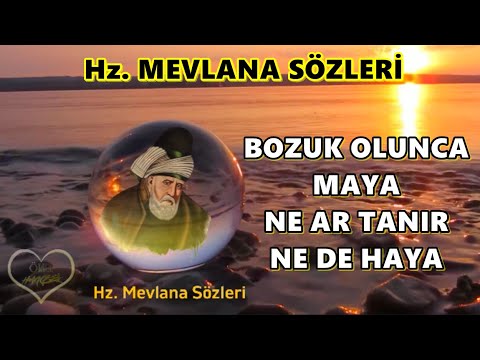 Mevlana Sözleri 🌹 ( İlaç Gibi ) 🌹 Bozuk olunca maya, Ne ar tanır ne de hayâ...! #mevlana