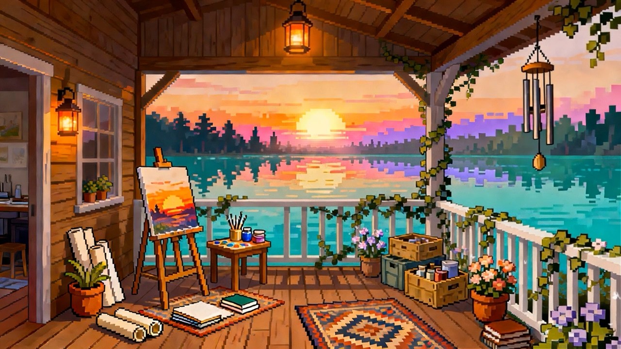 sunset vibes 🎵 pixel lofi jazz mix [lofi jazz, lofi beats]