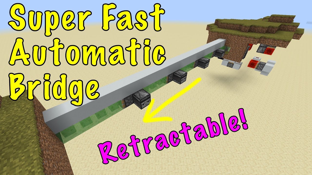 Automatic Redstone Bridge In Minecraft! - YouTube