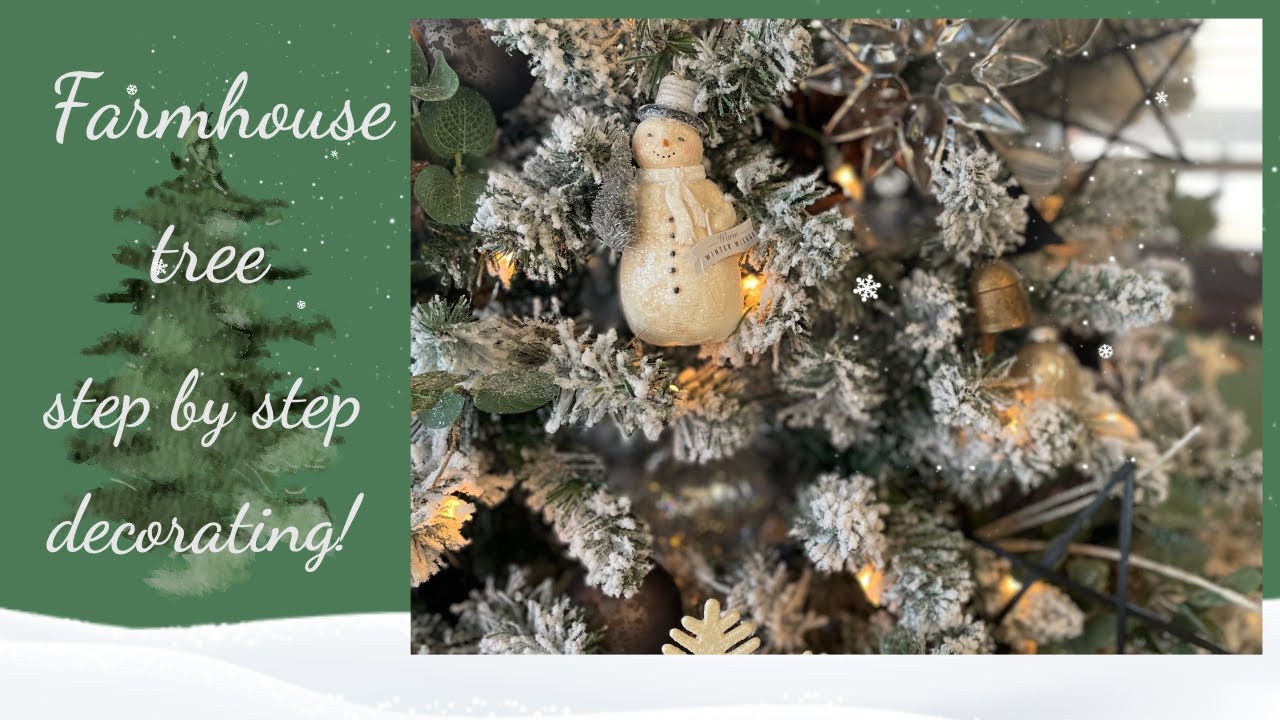 My Farmhouse Tree: decorate with me!🌲 - YouTube