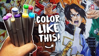 USE COPIC MARKERS LIKE THIS!