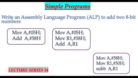Simple Programs(Microcontroller and Its Interfaces Lecture Series 14)