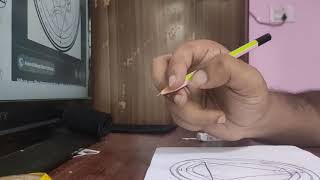 Transmutation circle. Full Metal Alchemist. Pencil sketch with house hold stuff.