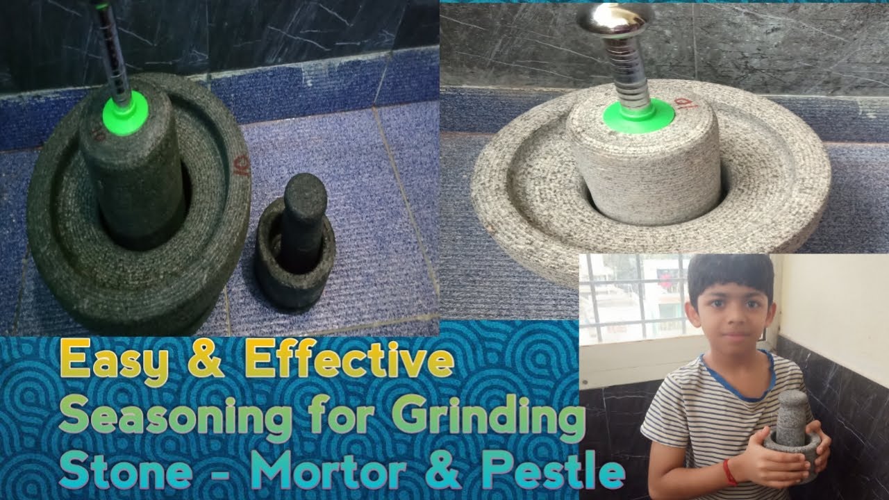 How to season stone grinder/ easy seasoning method for grinding stone
