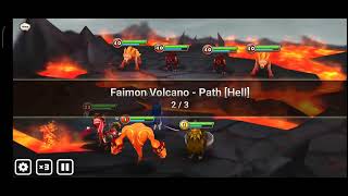 🤯🌋Faimon Volcano Path [Hell Mode] Full Auto Team (Scenario) Moisture feris Farming🌋🤯 - Summoners War