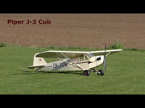 Piper J-3 Cub, final version of electric powered RC model, scale 1:4