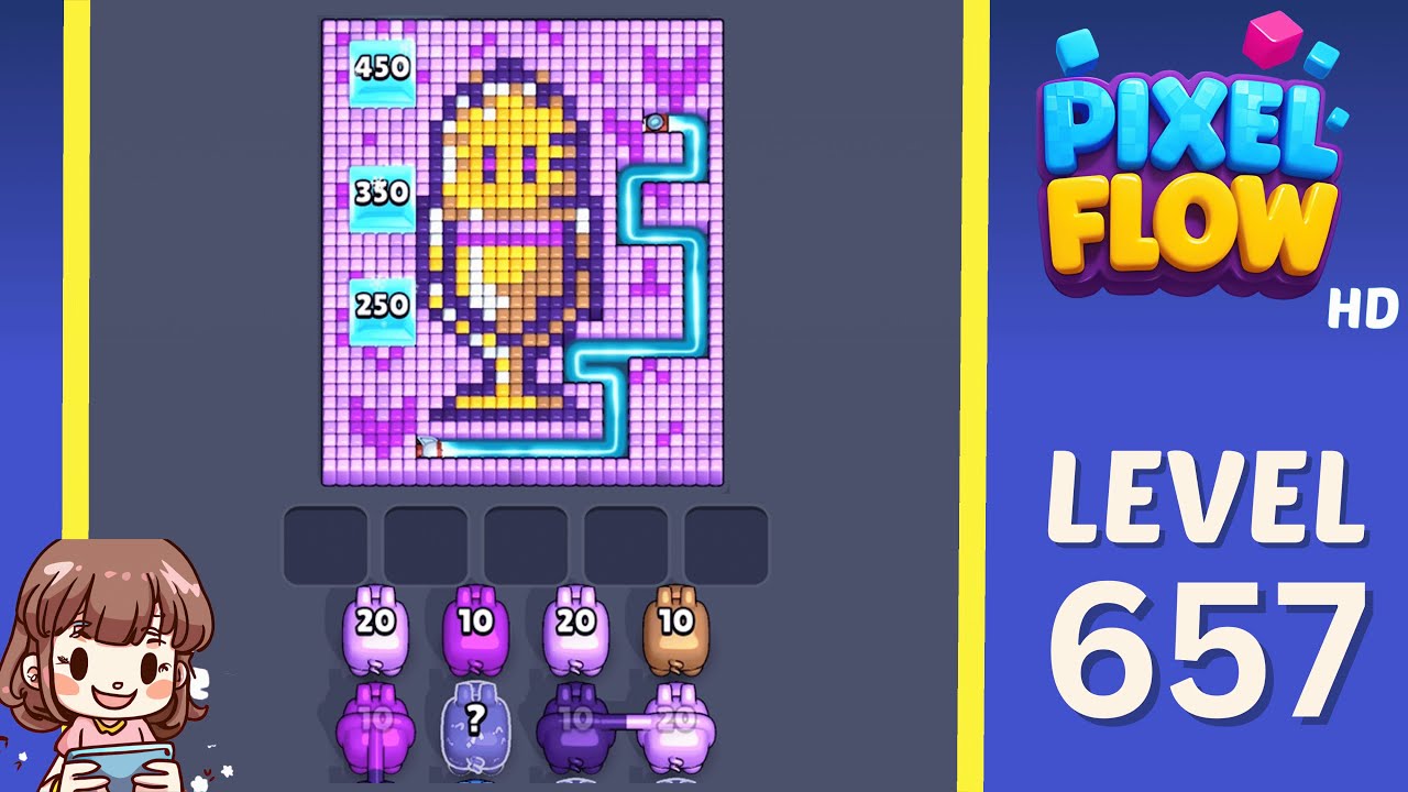 Pixel Flow Level 657 Solution Walkthrough - YouTube